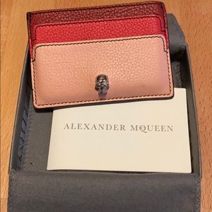 Alexander McQueen leather card wallet NEW